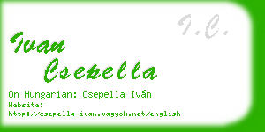 ivan csepella business card