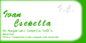 ivan csepella business card